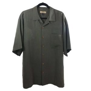Tommy Bahama Mens sz M Green Palm Tree Shirt